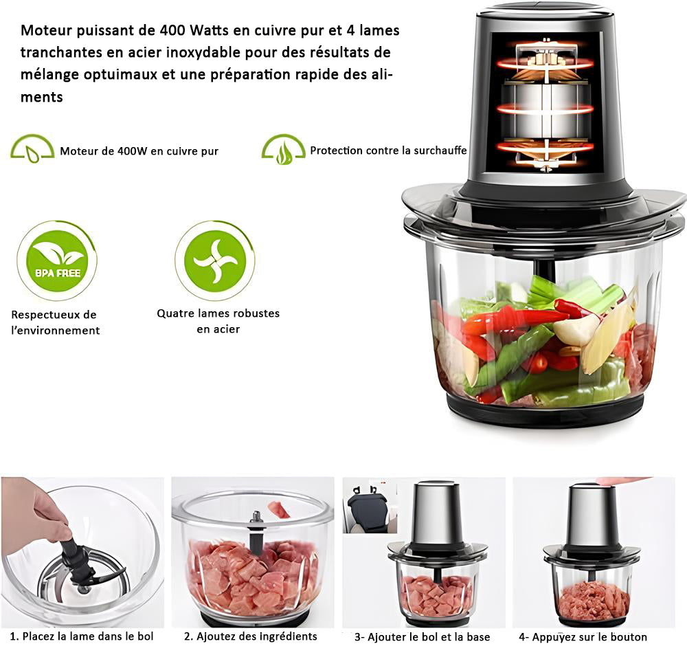Hachoir Électrique Multi-fonctions